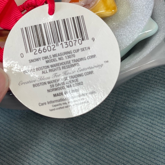 NEW Snowy Owl Measuring Cups Set of 4 by Boston Warehouse - Picture 3 of 3